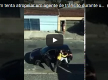 Homem tenta atropelar um agente de trânsito durante uma briga em Goiânia: Assista ao vídeo