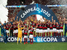 Recorde de público no Brasil em 2020, Flamengo conquistou Recopa Sul-Americana em 26 de fevereiro, com 64.504 torcedores no Maracanã. (Foto: Divulgação)