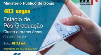 MP de Goiás abre 573 vagas de estágio