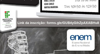 Dicas para estudar para o Enem? Live será no sábado,15 de maio