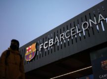 Logo do Barcelona no Camp Nou
15/01/2021 REUTERS/Nacho Doce