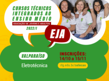 Abertas as inscrições para 36 vagas do curso técnico integrado em Eletrotécnica na modalidade EJA