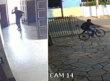 Ladrão entra em igreja, faz o sinal da cruz e furta bicicleta que estava no pátio