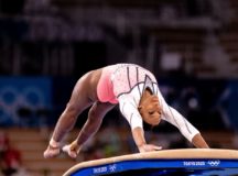 01.08.2021 - Jogos Olímpicos Tóquio 2020 – Rebeca Andrade do Brasil conquista o ouro na final por aparelho - Ariake Gymnastics Centre - Foto: Míriam Jeske/COB