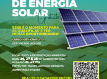 SECRETARIA DE MEIO AMBIENTE ABRE VAGAS PARA CURSO DE PRODUÇÃO DE ENERGIA SOLAR