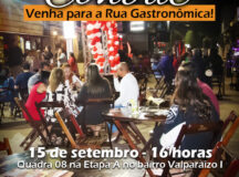 Rua gastronômica é um dos points noturnos mais Movimentados em Valparaíso De Goiás